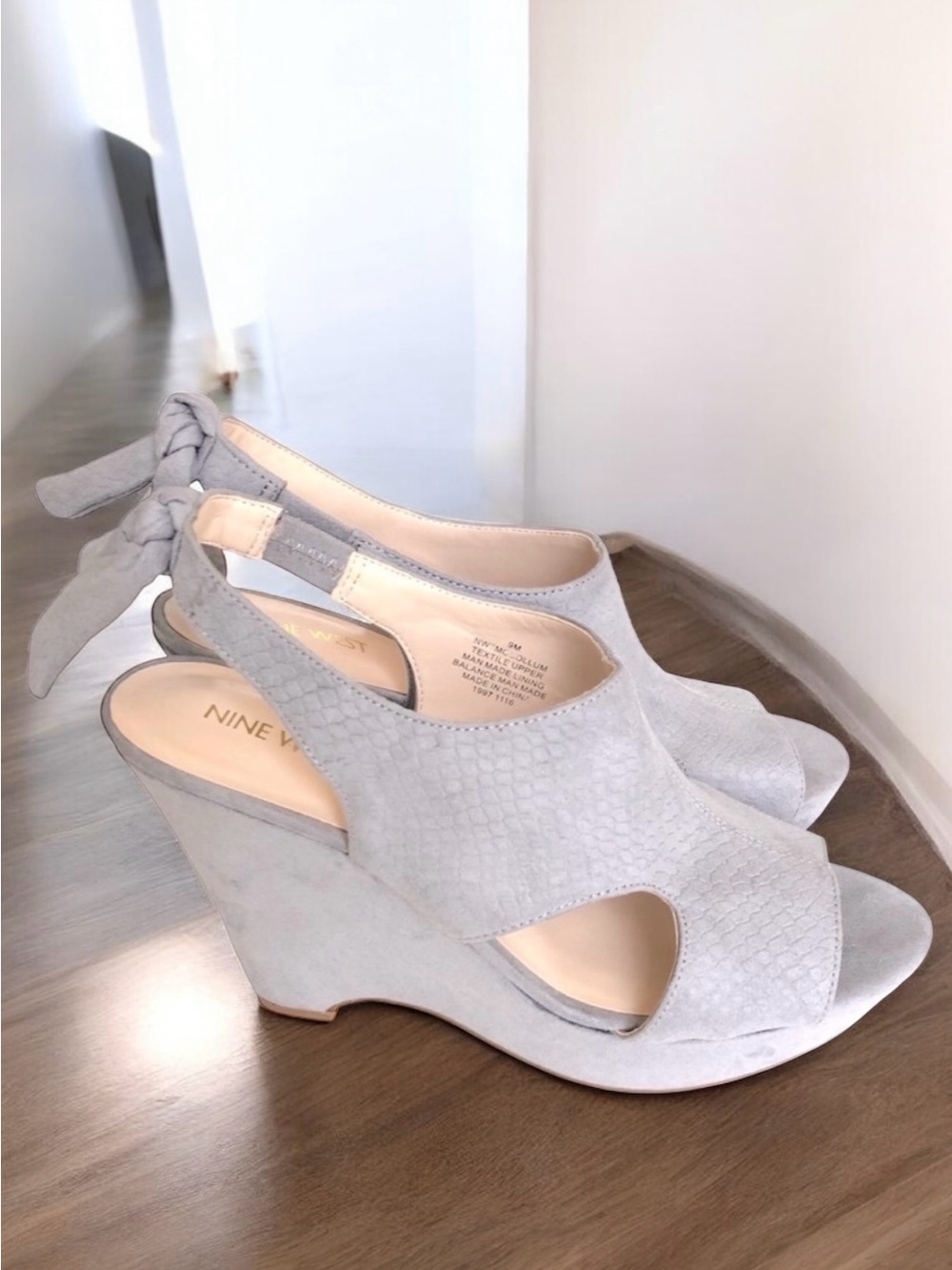 🆕 Nine West Mc Collum Sandal Blue Suede